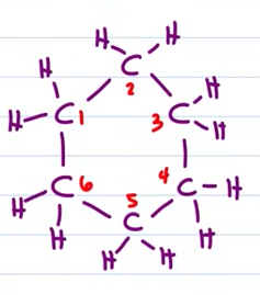 <p>Draw the skeletal structure for cyclohexene. </p>
