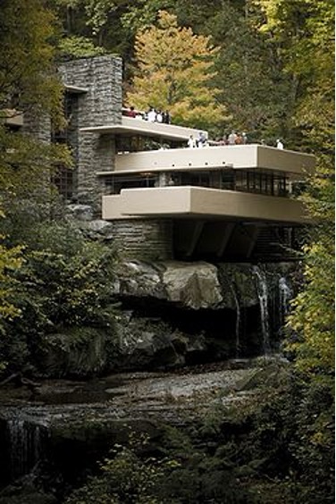 <p><span><em>This Frank Lloyd Wright masterpiece was a private residence built atop a waterfall in western Pennsylvania in the</em></span></p><p><span><em>1930s.</em></span></p>