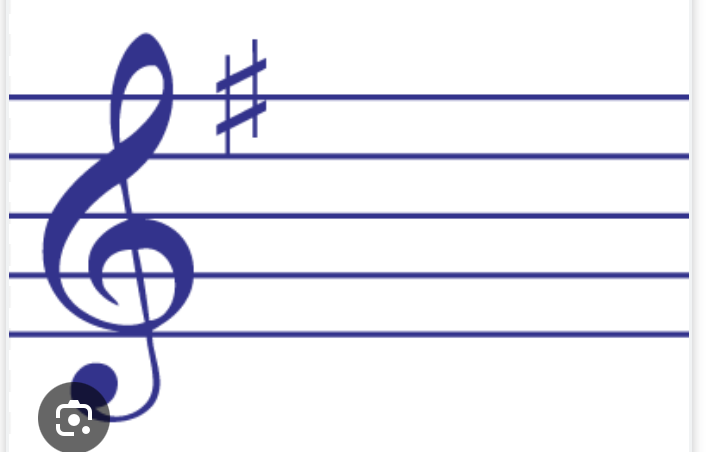 <p>1 sharp</p><p>F#</p>