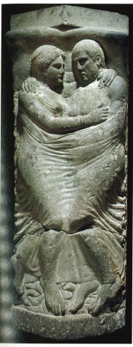 <p><span>Sarcophagus lid with portraits of Ramtha Visnai and Arnth Tetnies</span></p>