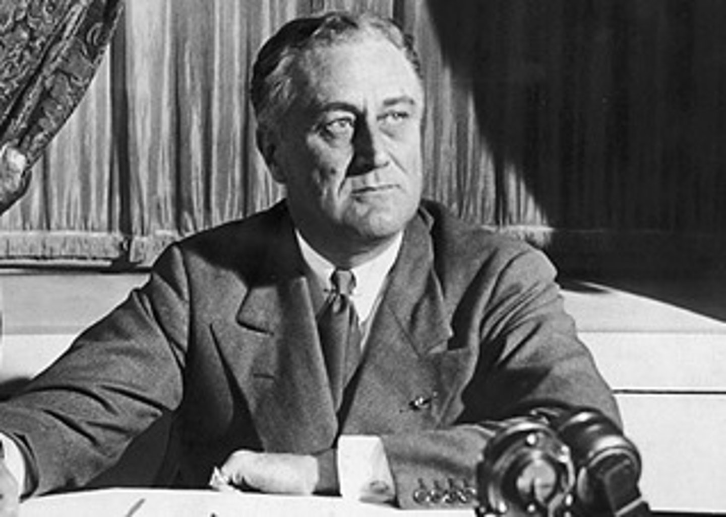 <p>He pushed for economic support of the Allies with the Lend-Lease Act, and he also died in office (U.S. President).</p>