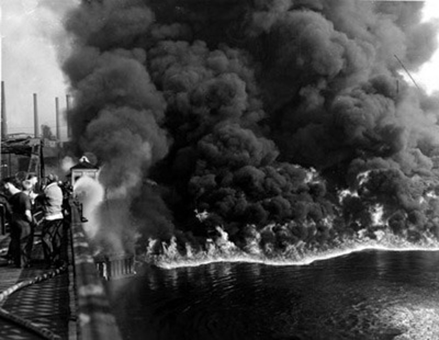 <p>River that in the 1960s carried so much flammable waste that it caught fire.</p>
