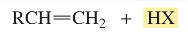 <p>Hydrogen Halide Addition</p>