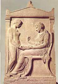 from the Dipylon cemetery, Athens, Greece
ca. 400 BCE. 
Marble