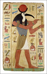Appearance: Head of an ibis (bird) 

Role: Husband of Ma'at; God of wisdom and science, also god of moon. Scribe of the world recording