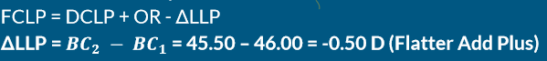<p>FCLP = -4.00 D</p>