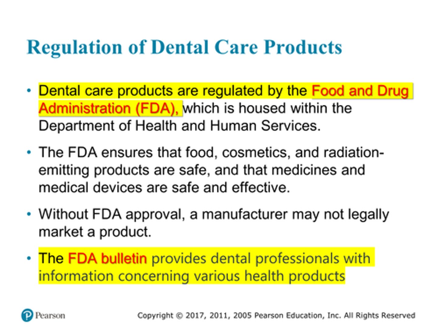 <p>Both the statements are false.</p><p>The ADA Seal of Approval program is regulated by the ADA</p><p>The ADA Seal is NOT MANDATORY for any dental care product and DOES NOT imply the superiority of that product to other products on the market (p. 285).</p><p>3 multiple choice options</p>
