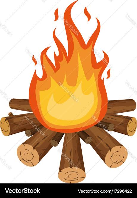 <p>He did/he made</p><p> He made a bonfire with his friends</p>