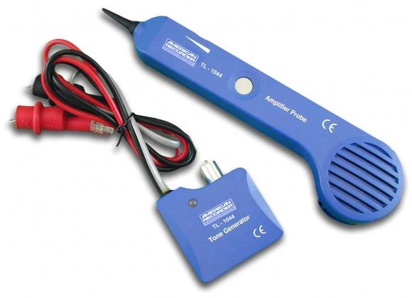 <p>This is connected to a wall jack and sends a repeating signal over the cable. The probe can then be used to detect which cable is attached to the wall jack by detecting the signal being sent by it.</p>