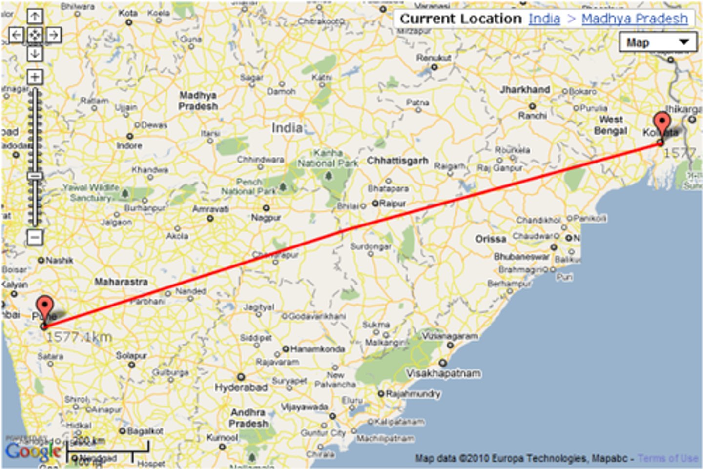 <p>route, line, distance</p>