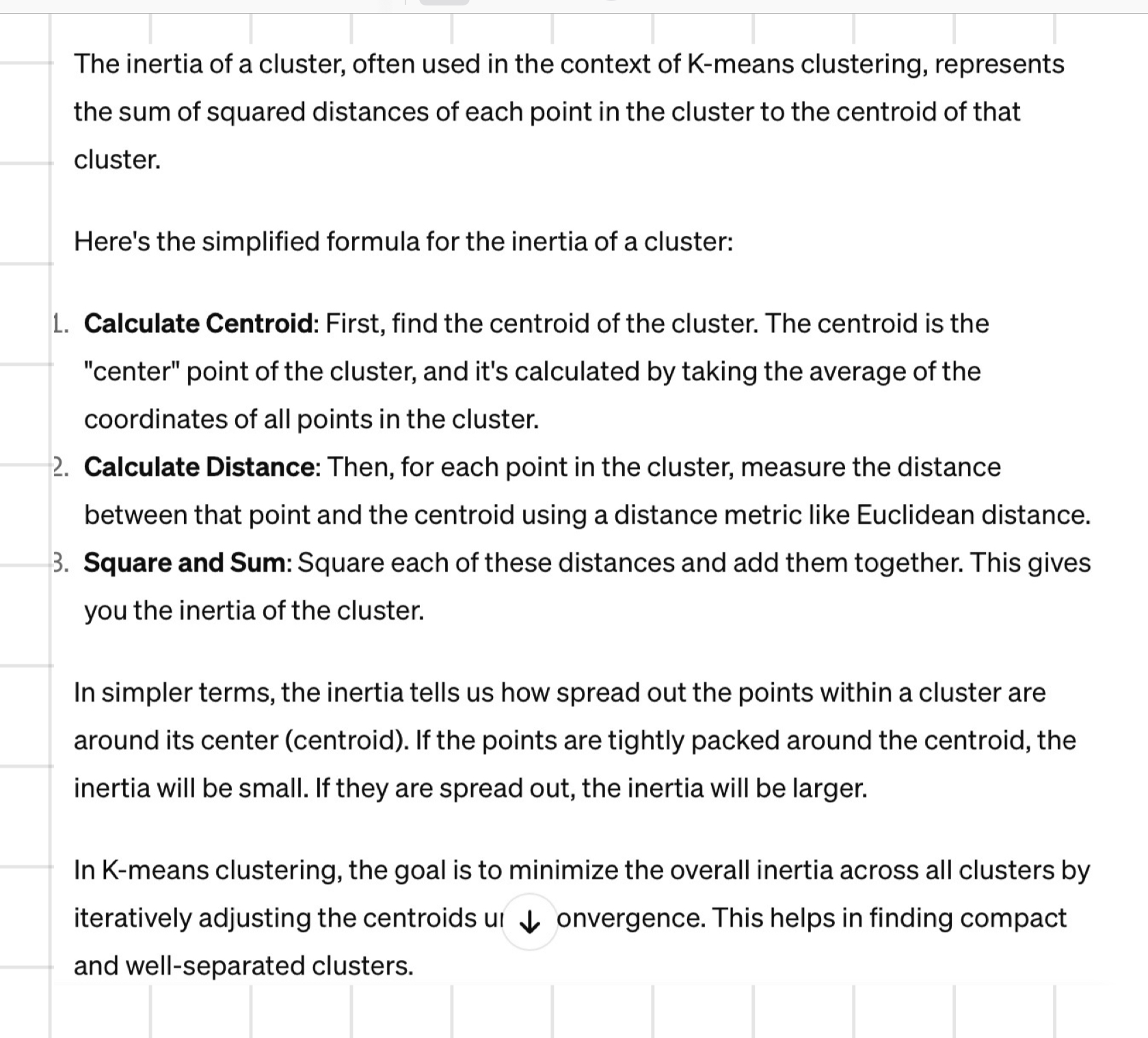 <p>measuring intra-cluster similarity</p>