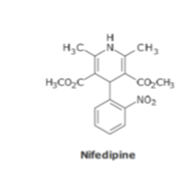 <ul><li><p>Phenyl ring must be perpendicular to the 1,4 - DHP</p></li><li><p>steric hindrance restricts rotation and assures required conformation</p></li></ul><p></p>