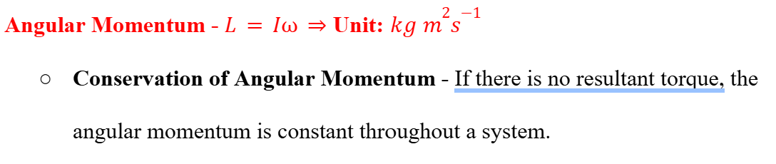 <p>The angular momentum of any closed/isolated system is conserved if there is no resultant torque.</p>