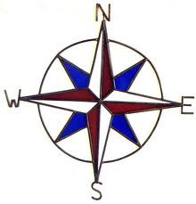 the four main directions (north, south, east, and west)