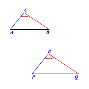 <p>If two sides of two triangles are proportional and the angle in between them are congruent, then the two triangles are similar</p>