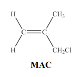 <p>MAC reacts with water in the presence of AgNO3(aq) and ethanol. Draw the structure of the organic product of this reaction. State what you would observe in this reaction and identify the compound responsible for the observation.</p>