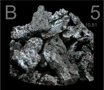 Symbol: B
Atomic Mass: 10.81
Atomic Number: 5