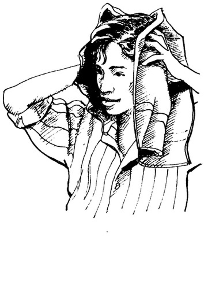 <p>You all dried yourselves.</p>