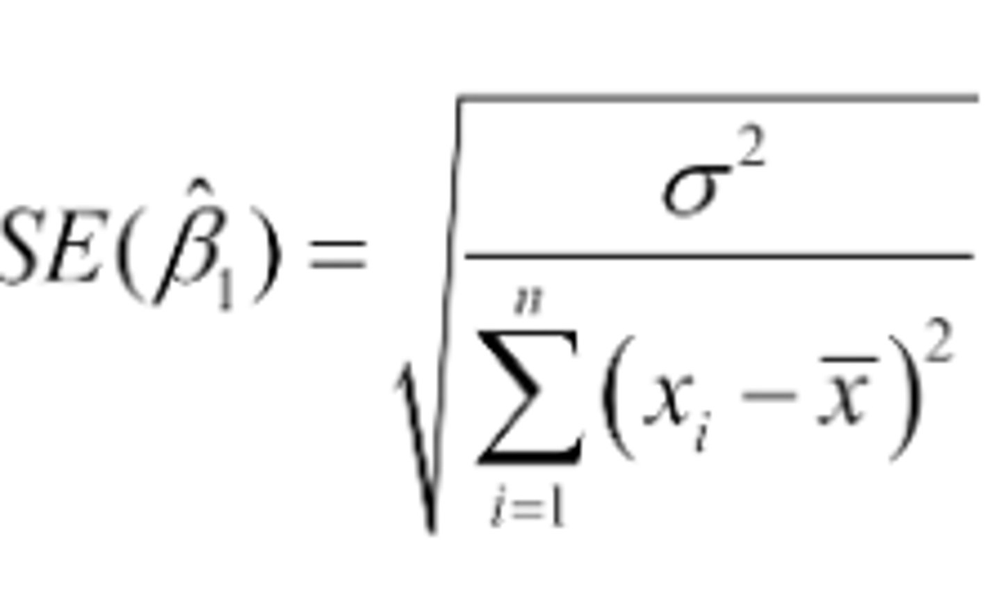 <p>The 'error' against which the regression slope is tested</p>
