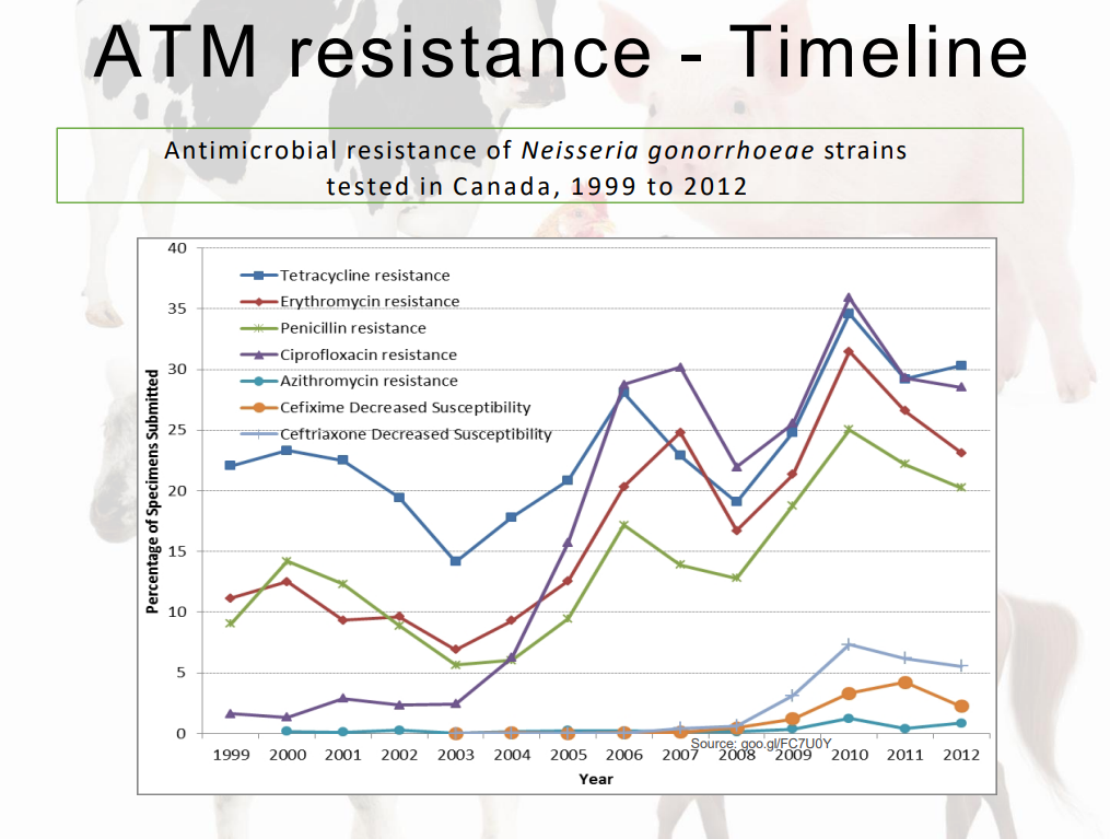 <ul><li><p>Specific bacteria have heritable traits that interfere with the mechanism of action of an antibiotic and render it ineffective.</p></li><li><p>AMR (antimicrobial resistance) - social and political issue.</p></li><li><p>What is resistance?</p><ul><li><p> Parameter defined based on laboratory concepts. </p><ul><li><p> In vitro X In vitro </p></li><li><p> MIC (Minimum Inhibitory Concentration) and MBC (Minimum Bactericidal Concentration) </p></li></ul></li><li><p>Determining factors </p><ul><li><p>ATB concentration at the infection site </p></li><li><p> Pharmacokinetics: Absorption, distribution, biotransformation and excretion •</p></li><li><p>Pharmacodynamics: concentration drug X antimicrobial activity </p></li><li><p> Host's own contribution against MOs </p></li><li><p> Time to start therapy</p></li></ul></li></ul></li></ul><p></p>