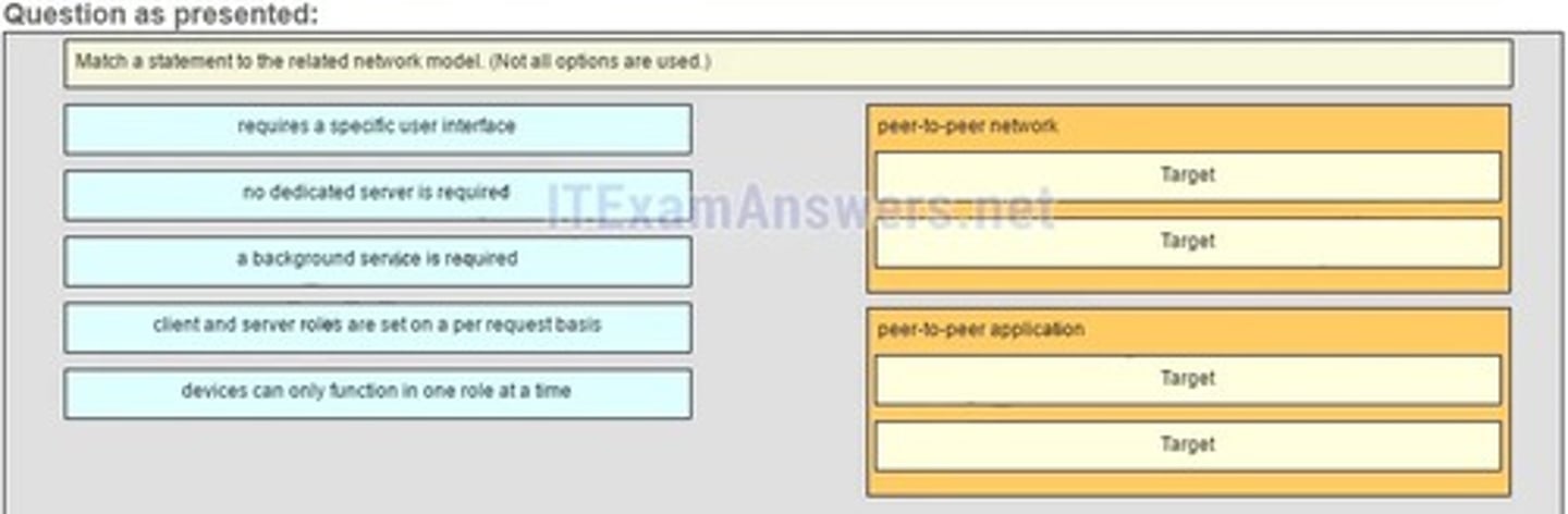 <p>https://i.imgur.com/wt1IbKM.png</p><p>Place the options in the following order:peer-to-peer network</p><p>[+] no dedicated server is required</p><p>[+] client and server roles are set on a per request basis</p><p>peer-to-peer aplication</p><p>[#] requires a specific user interface</p><p>[#] a background service is required</p>