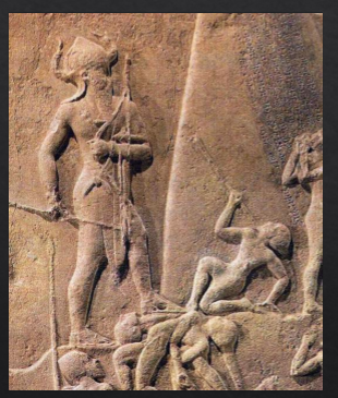 <p></p><ul><li><p><strong>Declares himself divine</strong></p><ul><li><p>Both the spiritual and secular authority</p></li></ul></li><li><p><strong>Undermines </strong>the authority of the<strong> temple</strong></p><ul><li><p><strong>The temple is still very powerful</strong></p></li></ul></li><li><p><strong>Not sure if his authority exerted over the larger city states</strong></p><ul><li><p><strong>They were defeated by him but they weren't necessarily controlled</strong></p></li></ul></li><li><p>&nbsp;the <strong>image</strong></p><ul><li><p>depicts <strong>himself with a helmet with horns which only gods wear</strong></p></li><li><p><strong>Larger than the other figures to show himself as God</strong></p></li></ul></li></ul><p></p>