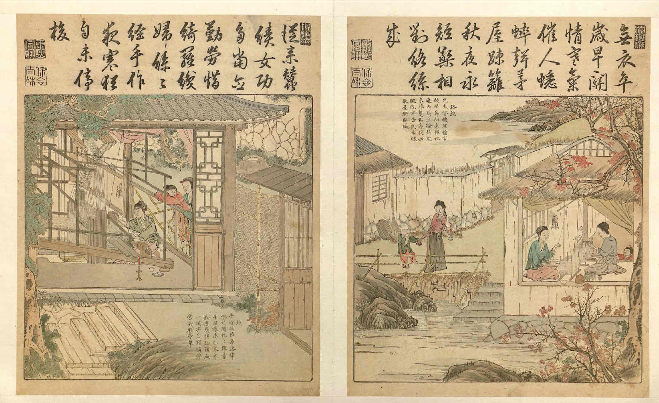 <p>Commissioned pictures like these played a significant role in documenting and commemorating the agricultural and weaving processes, showcasing the importance of these activities in Chinese society</p><p></p>