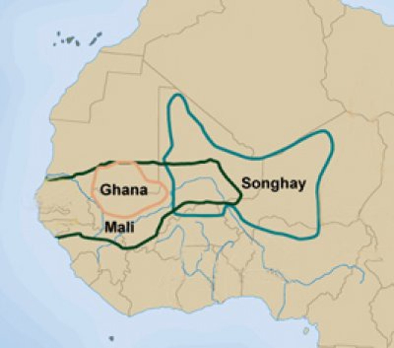 <p>Largest African trading kingdom during its time (Late 1400's); Replaced the Kingdom of Mali</p>