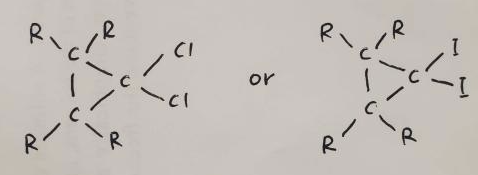 <p>Alkene to cyclopropane</p>