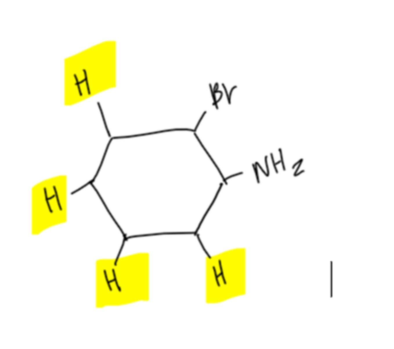 <p>The "equivalent hydrogens" of a benzene ring would no longer be equivalent; each hydrogen on the benzene ring would produce its own signal</p>