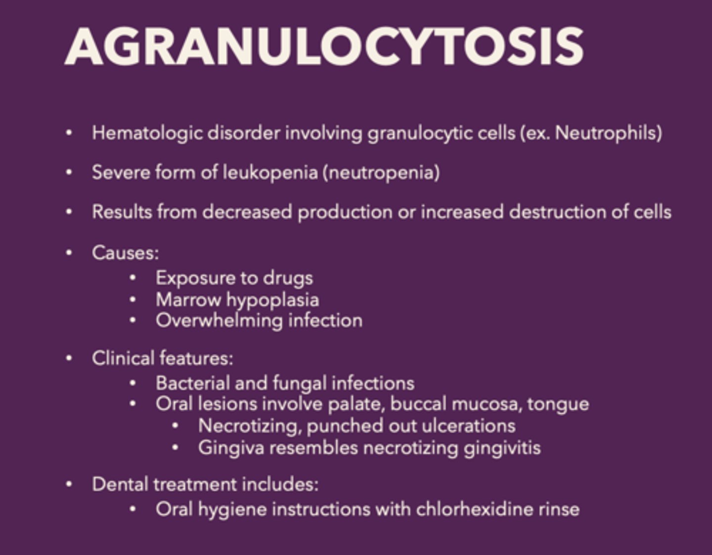 <p>agranulocytosis</p>