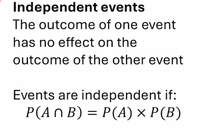 <p>the outcome of one has no effect on the outcome of the other</p><p>this is not limited to venn diagrams. can be used in any question involved with probability</p>