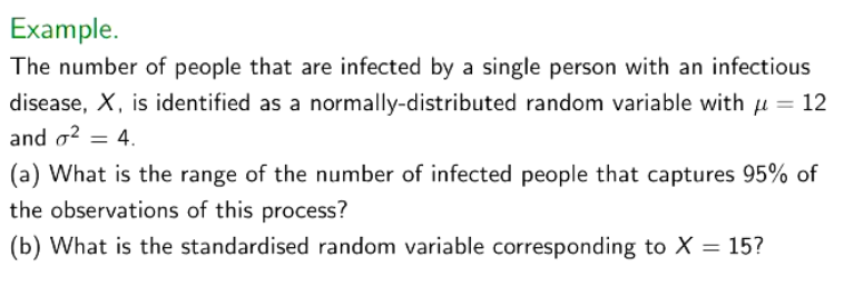<p>What is the probability that a person infects more than 17 people</p><p></p>