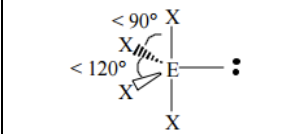 <p>5 domains, one lone pair of electrons. </p>