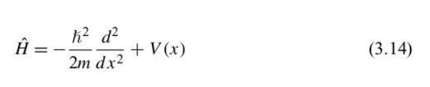 The wave function is an eigenfunction, and the energy is an eigenvalue of this. If V(x) = 0, the energy is all kinetic energy and can be defined as an operator T