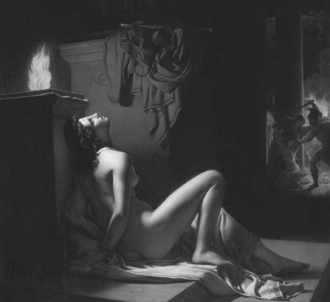 <p>Figure 2.4: Who is the naked woman leaning against an altar with hands tied behind her?</p>