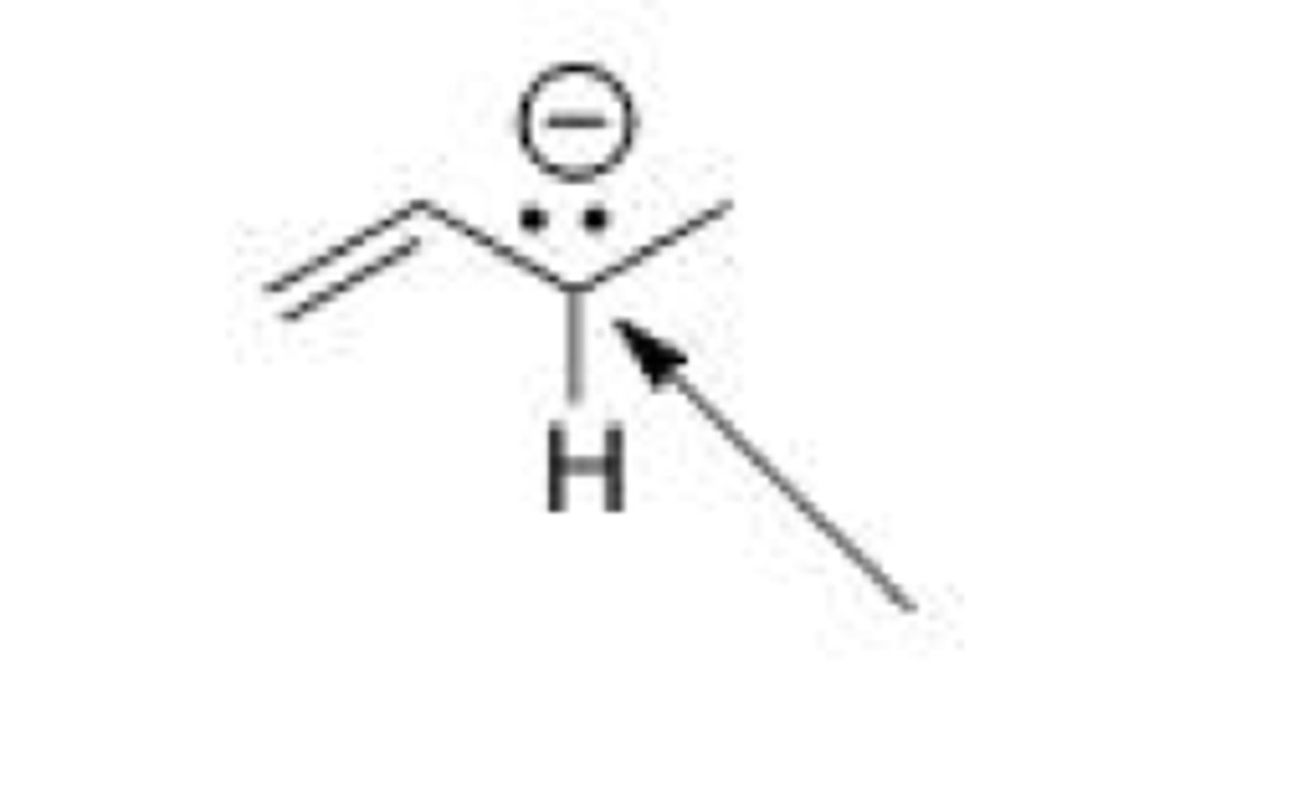 <p>What is the hybridization around the indicated carbon atom in the following anion?</p><p>A. sp3</p><p>B. sp2</p><p>C. sp</p><p>D. p</p>