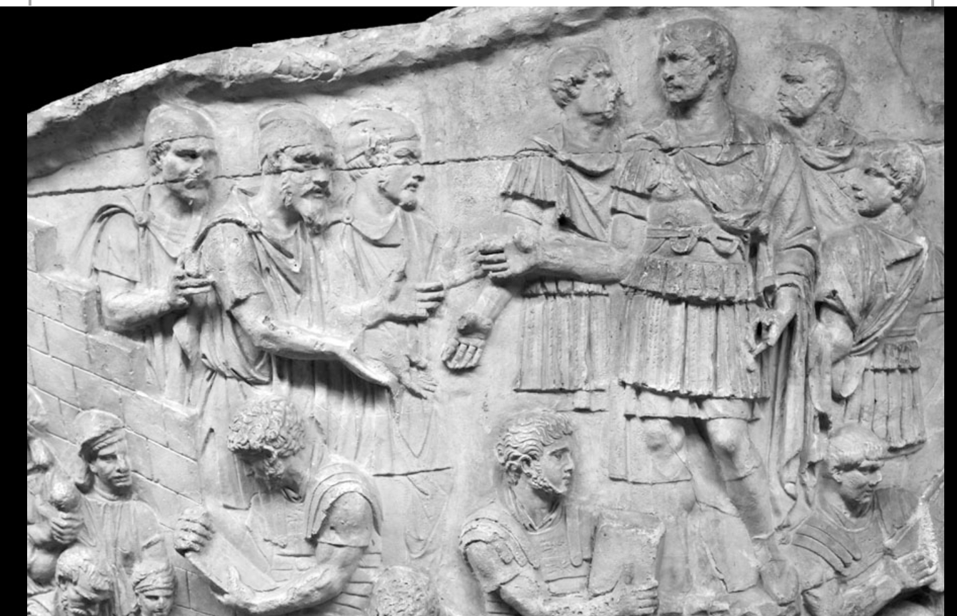 <p><span><span>Dacian civilians asking for mercy, Trajan’s Column [Scene 39],</span></span></p>