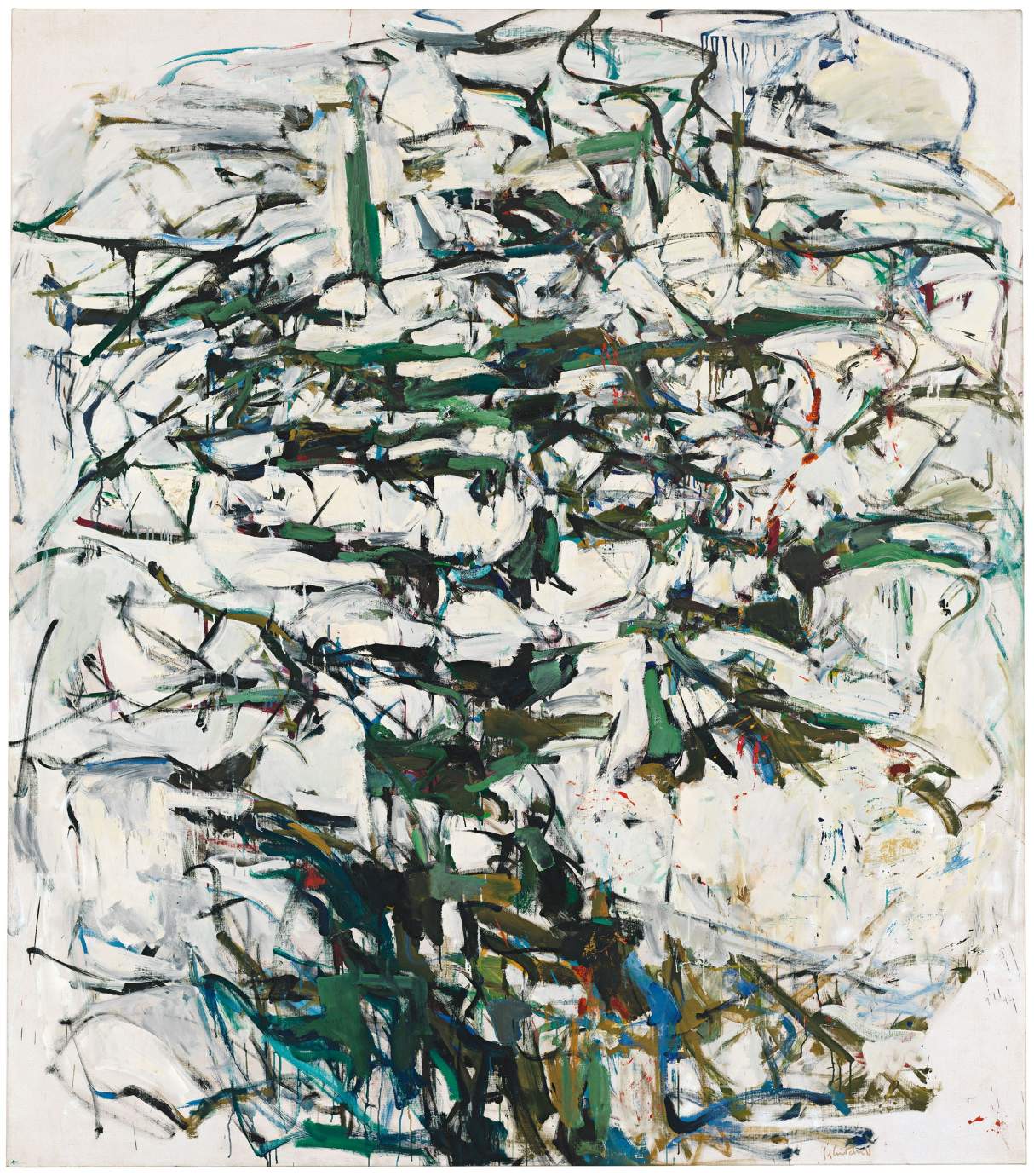 <p>-tree</p><p>-works from memory</p><p>-came from money</p><p>-orange purple and green</p><p>-Hemlock. 1956. Oil on canvas</p>