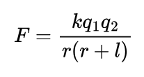 <p>where ‘r’ is the distance between the point charge to the line charge and ‘l’ is the length of the line charge.</p>