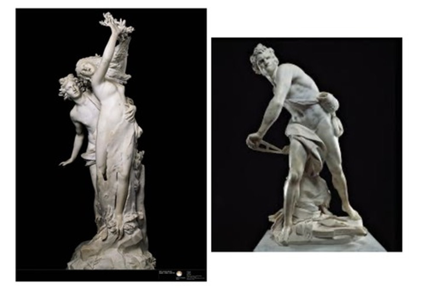 <p>Both of these works were created by</p><p>A</p><p>Michelangelo</p><p>B</p><p>Borromini</p><p>C</p><p>Bernini</p><p>D</p><p>Donatello</p>