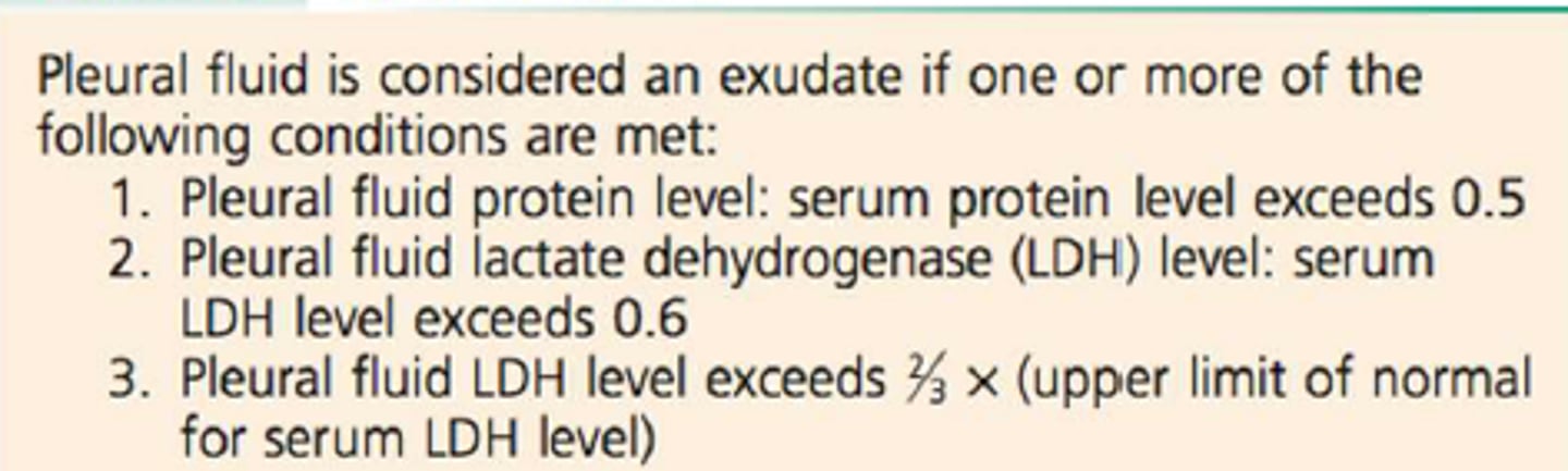 <p>-for differentiating transudates from exudates in pleural effusion</p>