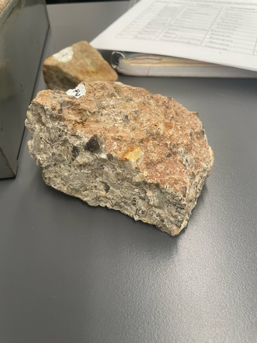 <ul><li><p>Grey/tan</p></li><li><p>Detrital</p></li><li><p>Coarse grains</p></li><li><p>Poorly sorted, big pebbles mixed with other grain sizes</p></li></ul>