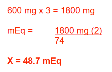 <p>48.7 mEq</p>
