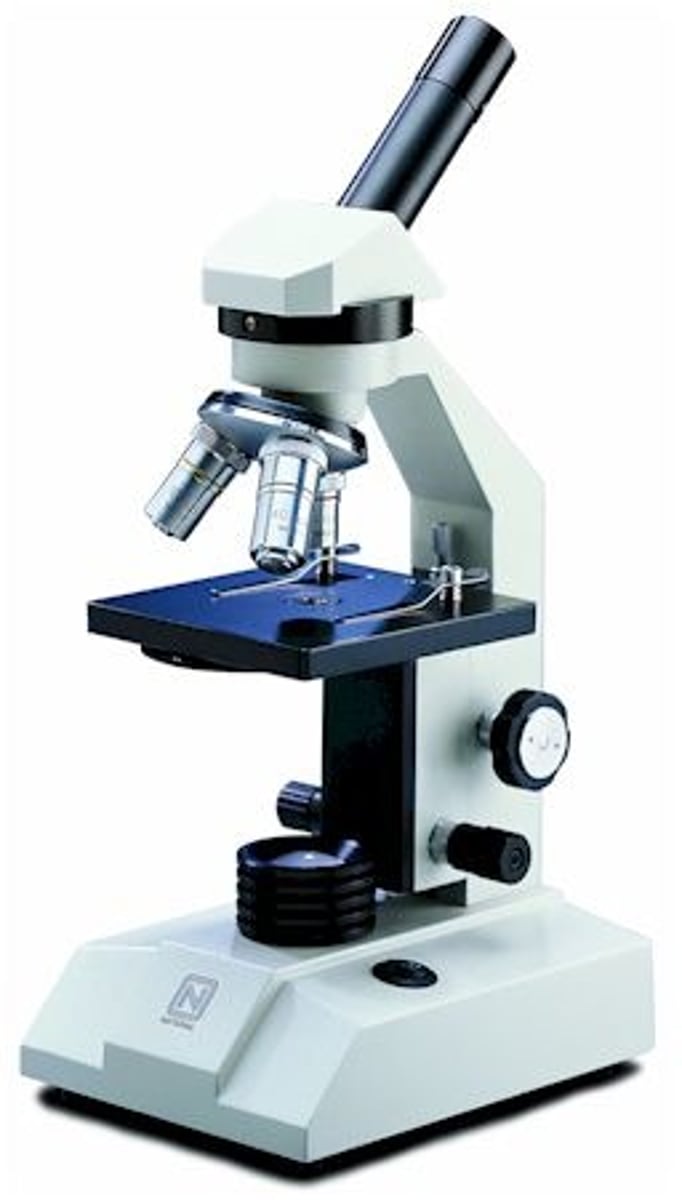 <p>A microscope that uses light and a series of lenses to magnify things.</p>
