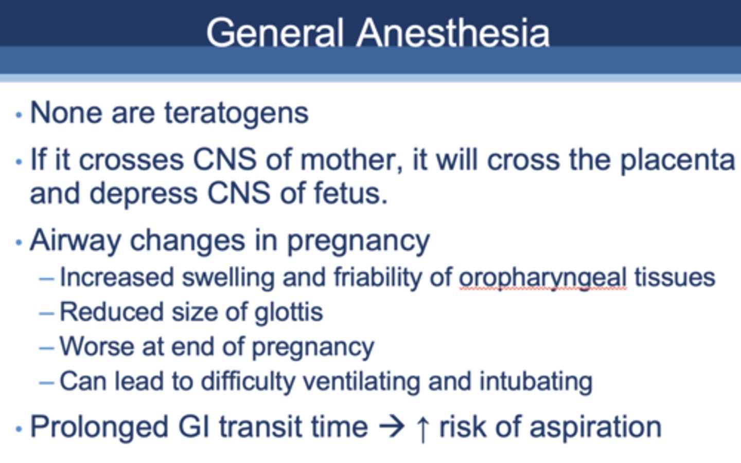 <p>It will cross the placenta and depress CNS of fetus</p>