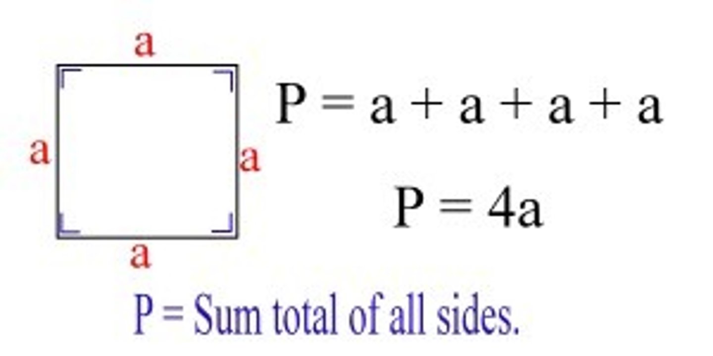 <p>sum of sides</p>