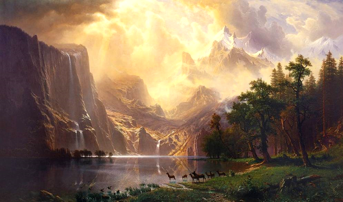 <p>Albert Bierstadt - Among the Sierra Nevada Mountains, California, 1868</p>