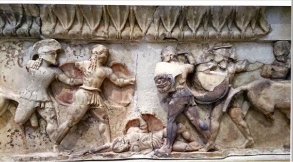 Ionic Frieze on the Siphnian treasury, Delphi: East - Trojan War