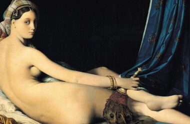<p>Ingres</p><p>Oil</p><p>Neoclassical</p><p>Not idealized (like rococo normally is) → prostitute, Turkish, drugs, nudity → seen as immoral</p><p>Odalisque: low class</p><p>Prescence of opium (from Asia!) → connects her to eastern world (lesser)</p><p>Fetishization of the impoverished </p><p>Mannerism: elongated back and arm</p>